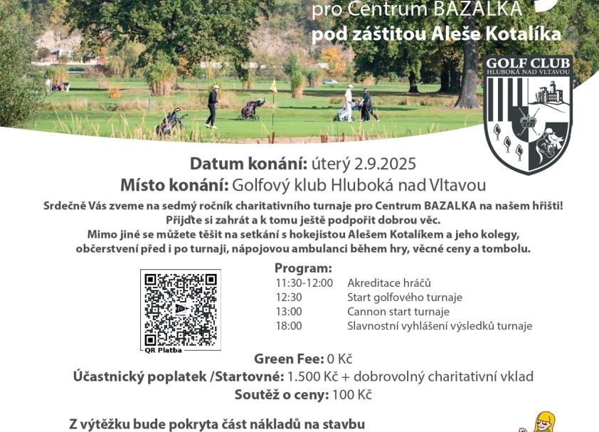 Charitativní golfový turnaj pod záštitou Aleše Kotalíka