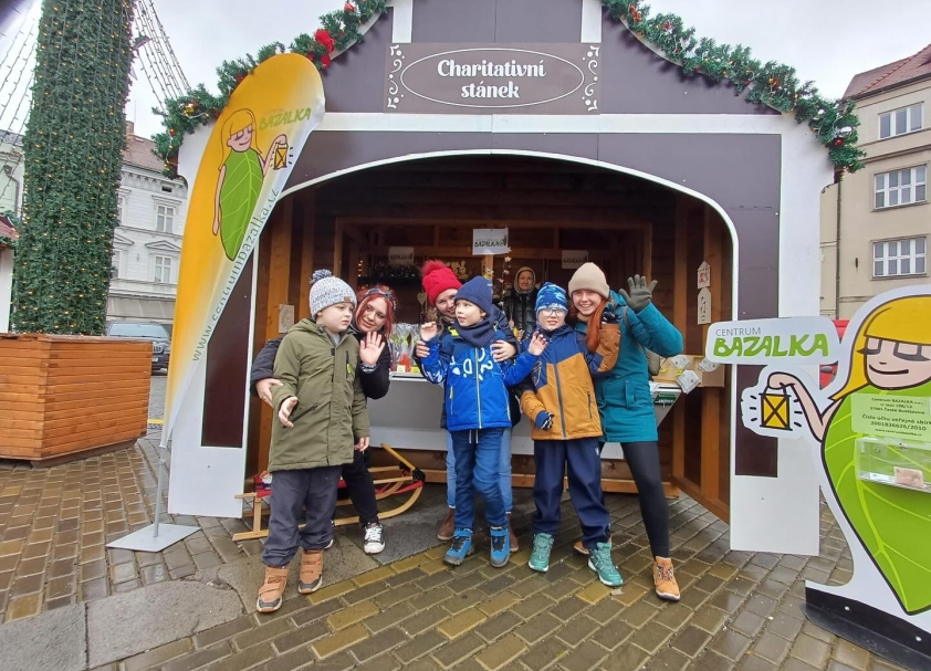Centrum BAZALKA na adventních trzích v Českých Budějovicíc
